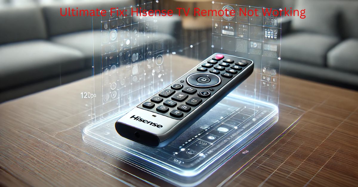 How to Fix Hisense TV Remote Not Working